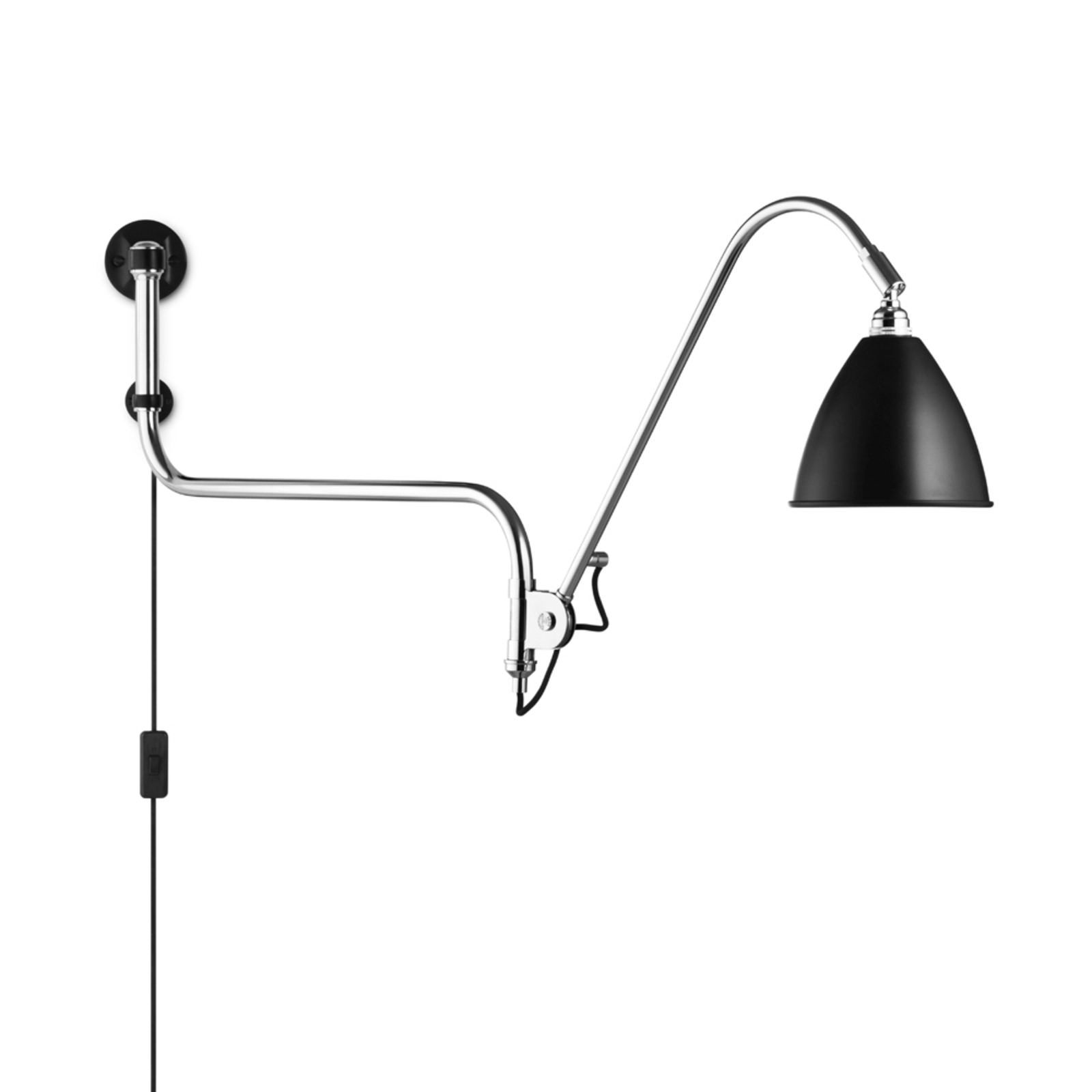 Bestlite BL10 Applique Murale Ø16 Chrome/Noir - GUBI